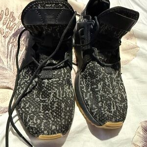 Adidas Black and White Patterned Sneakers